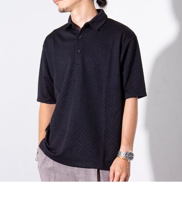 【GLOSTER/グロスター】ジャガード リンクス ポロシャツ