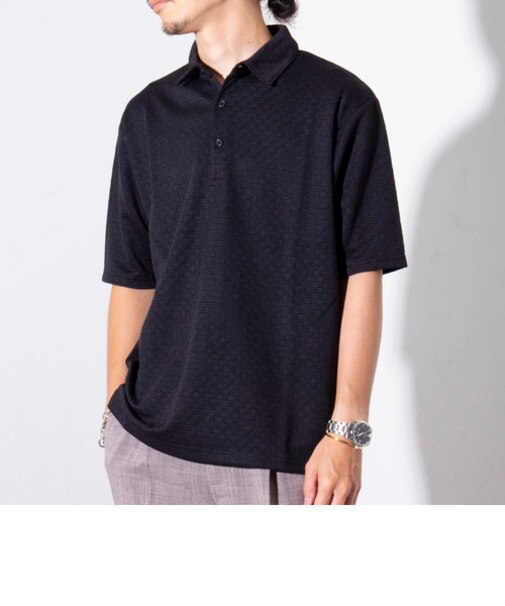 【GLOSTER/グロスター】ジャガード リンクス ポロシャツ