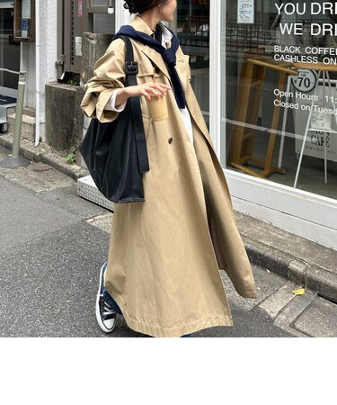 袖ボリュームトレンチコート