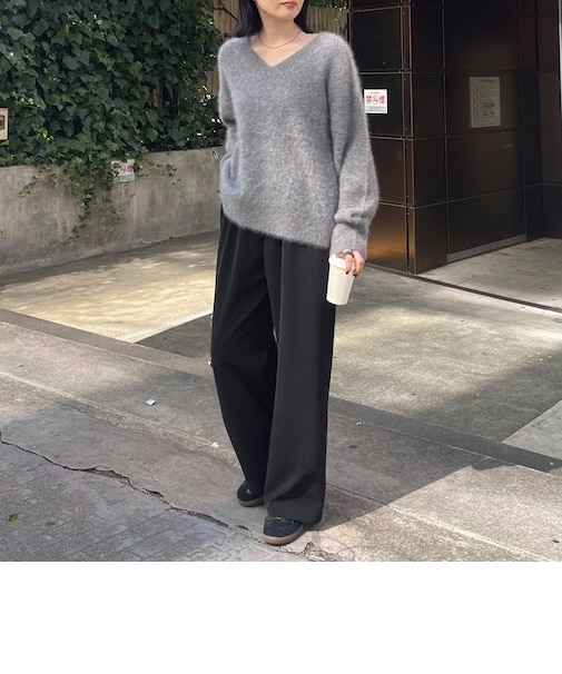 とろみwarmストレートイージーパンツ