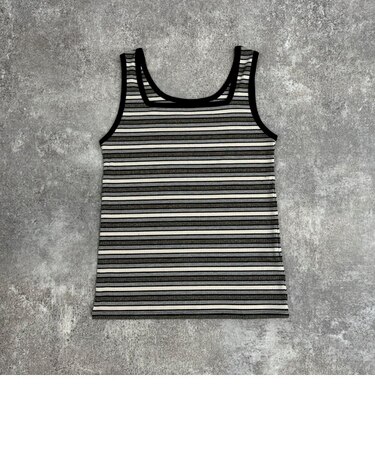 ラメテレコ/ボーダー２WAY タンクトップ