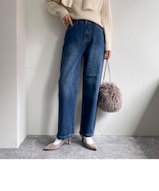 ストレートデニムパンツ