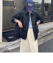 フェイクレザーブルゾン