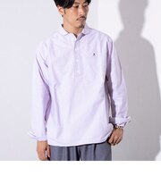 【GEVACO/ゲバコ】オックスオーバーショールカラー長袖シャツ（無地/ストライプ/チェック）