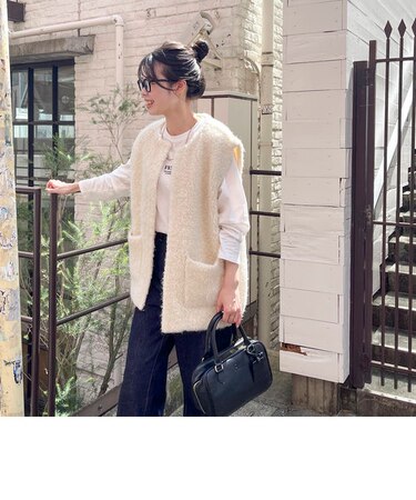 ウール混ニットベスト