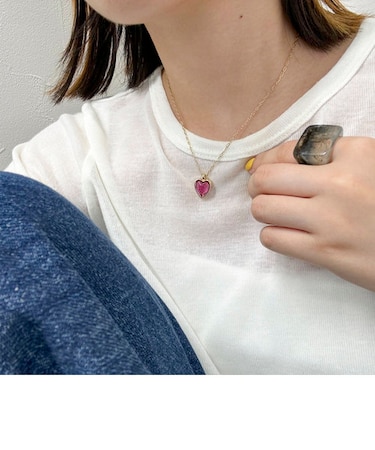 クリアハートトップネックレス