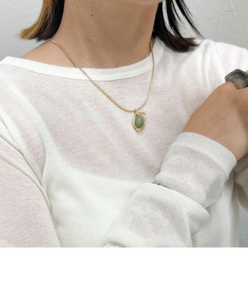 しずくフェイクストーンペンダント