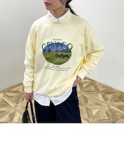 【GEVACO/ゲバコ】裏毛フォトプリントスウェットプルオーバー