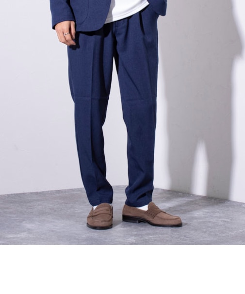 【ビジカジ対応】【GLOSTER/グロスター】WOOLLIKE ウールライク イージーパンツ