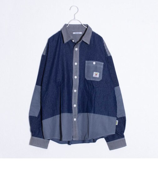 【FREDYMAC/フレディマック】ヒッコリー 切替ワークシャツ UNISEX ユニセックス