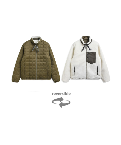 【TAION/タイオン】DOWN×BOA リバーシブル ボア ダウン ジャケット UNISEX