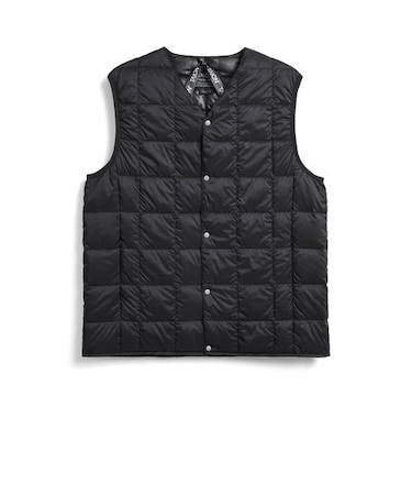 【TAION/タイオン】ベーシック Vネックボタン インナーダウンベスト UNISEX/ユニセックス