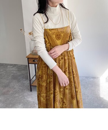 ベロアオパールキャミワンピース