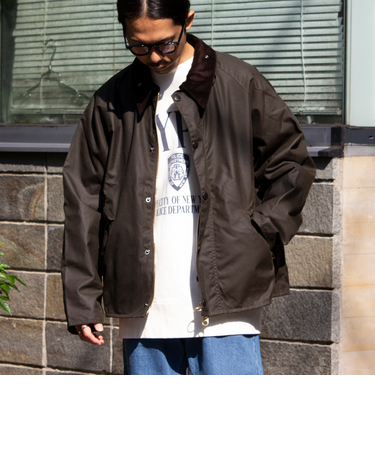 【BARBOUR/バブアー】TRANSPORTトランスポート ワックス コットン ショート ブルゾン