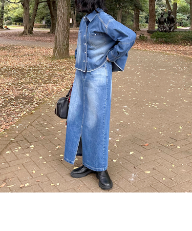 デニムロングスカート