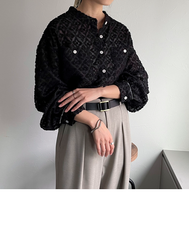 フリンジジャガードシャツ