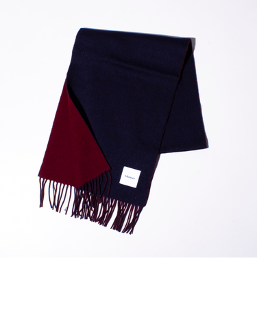 【GLOSTER/グロスター】カシミヤブレンドウール リバーシブル ソリッドマフラー