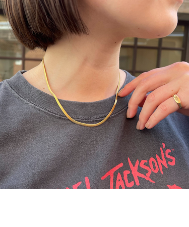 ステンレスフラットチェーンネックレス