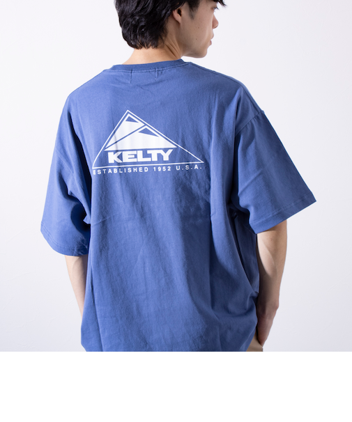 【KELTY×GLOSTER】別注  ケルティワンポイントワッペン バックプリントTシャツ