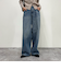 ハイウエストルーズデニムパンツ