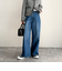 FRセンタープレスセミワイドデニムパンツ