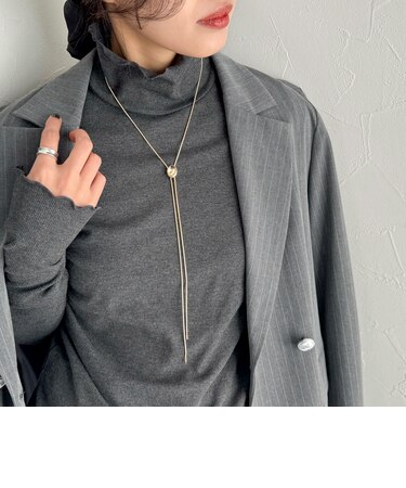 クリアストーンスライドボータイネックレス