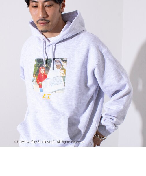 【GLOSTER】×【E.T.】フォトプリント スウェット プルオーバーフーディ パーカー