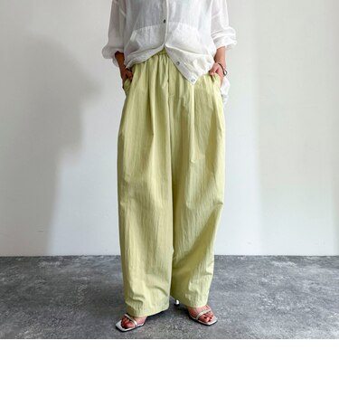 ナイロンギャザータックパンツ