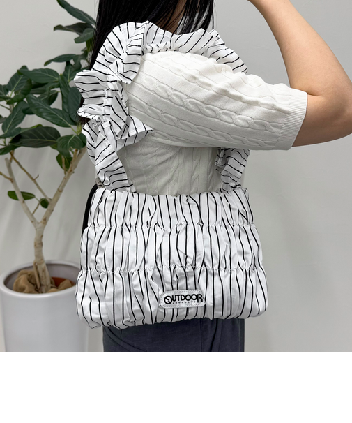 【OUTDOOR PRODUCTS /アウトドアプロダクツ】 ストライプフリルショルダーバッグ