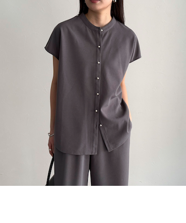 《セットアップ対応》ジョーゼットフレンチスリーブブラウス