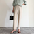 リネン混バイオツイルテーパードパンツ