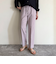 リネン混バイオツイルテーパードパンツ