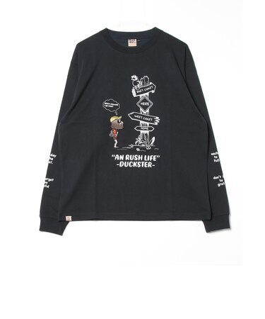 【Duckster/ダックスター】吸水速乾天竺 AN RUSH LIFE ロングスリーブTシャツ