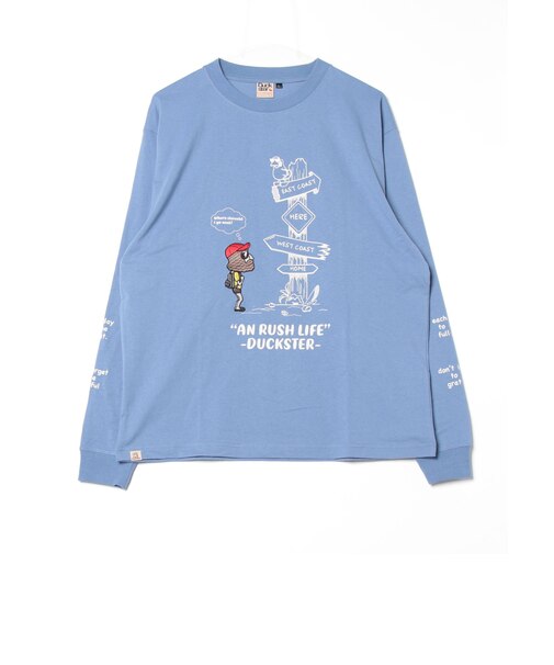 【Duckster/ダックスター】吸水速乾天竺 AN RUSH LIFE ロングスリーブTシャツ
