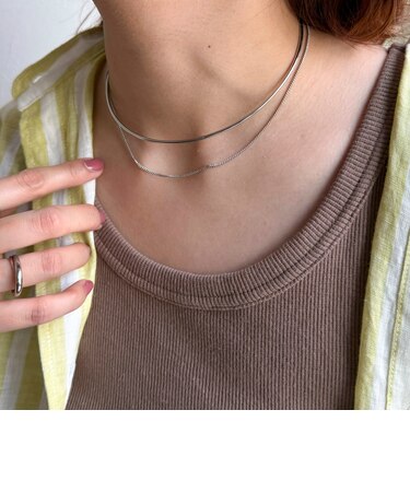 チェーン重ねネックカフ