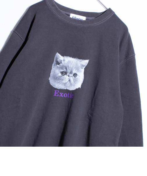 【GLOSTER/グロスター】DOG&CAT 犬猫ピグメント クルーネックスウェット