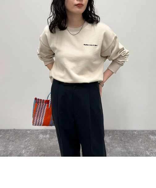 ロゴ刺繍コンパクトスウェットプルオーバー