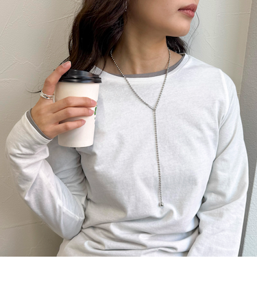 ボールチェーンフリーネックレス