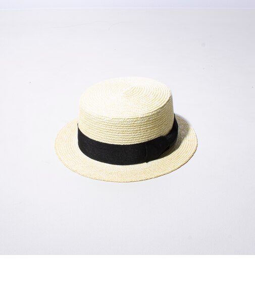 【GLOSTER/グロスター】STRAW BOATER HAT ストローハット 麦わら カンカン帽