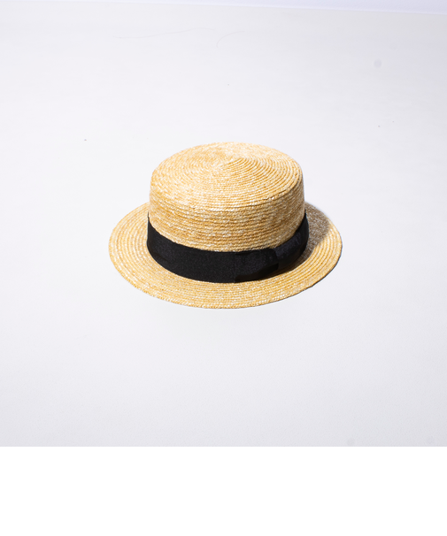 【GLOSTER/グロスター】STRAW BOATER HAT ストローハット 麦わら カンカン帽