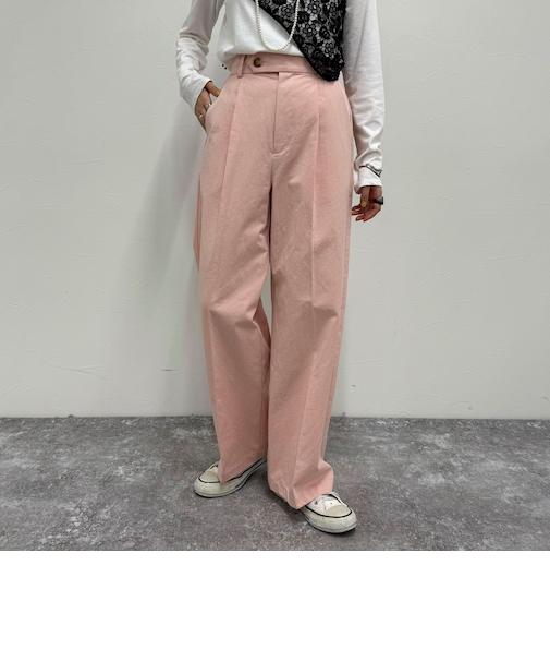 【低身長サイズ34有り】チノタックパンツ