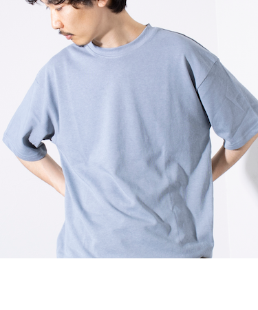 【GLOSTER/グロスター】裾ドロスト 機能素材Tシャツ 無地T ショートスリーブ