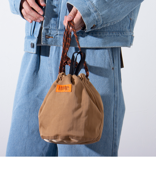 【UNIVERSAL OVERALL】巾着バッグ/ショルダーバッグ 2way