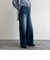 ルーズストレートデニムパンツ