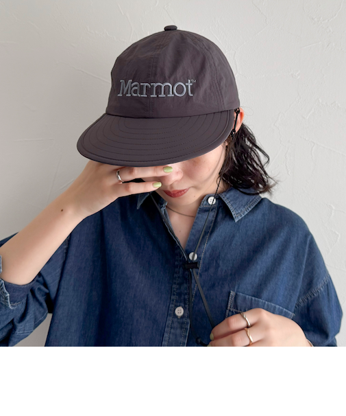 【Marmot/マーモット】ロングブリムロゴキャップ