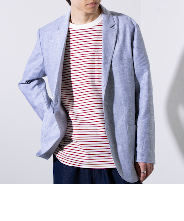 【GLOSTER/グロスター】ヴィスコースリネン テーラードジャケット サマージャケット