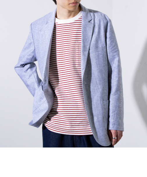 【GLOSTER/グロスター】ヴィスコースリネン テーラードジャケット サマージャケット