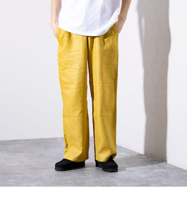 【GEVACO/ゲバコ】コットンリネン イージーベイカーパンツ (無地/ストライプ)