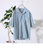 【GLOSTER/グロスター】オールオーバーパターン シャツ 柄シャツ アロハシャツ オープンカラー