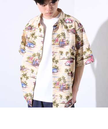 【GLOSTER/グロスター】TROPICALシャツ レギュラーカラー アロハシャツ